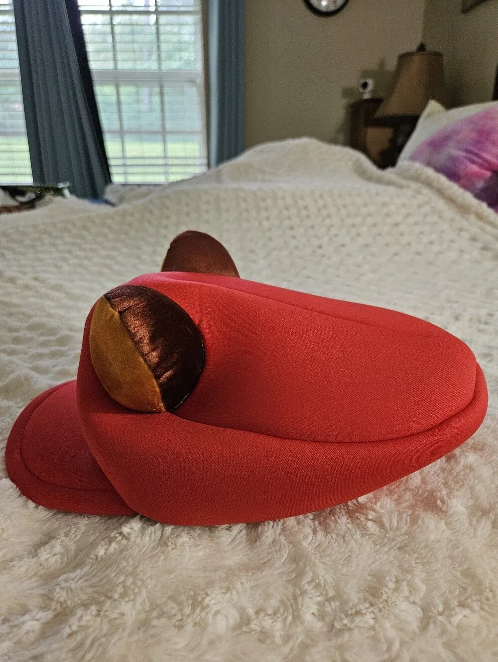 Super Mario Video Game Raccoon Cosplay Hat Plush Ears Embroidered M One Fits All